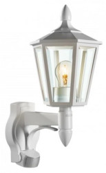 Oprawa elewacyjna z czujnikiem ruchu i zmierzchu Steinel L 15 S PIR max. 60W E27 IP44 IK03 230V biała ST617912