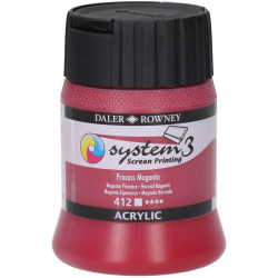 Daler-Rowney System3 250ml Screen Printing Acrylic Paint Process Magenta
