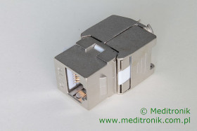 Moduł keystone gniazdo RJ45 FTP kat.6 montaż poziomy, ekranowany beznarzędzio