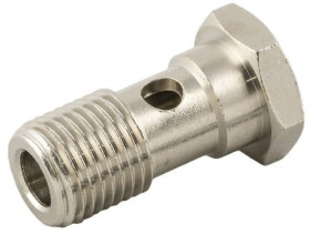 Adapter gwintowany typu Banjo gwint – rura, M5, Mosiądz, 20 barów