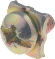 M4x8WU+PK/10 Wkręt do metalu 4x8mm z podkładką kwadratową - walec wypukły - uniwersalny (krzyżak typu KOMBI) - opakowanie 10 szt