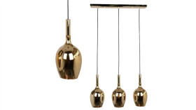 Lampa Wisząca Lugano Gold 3Xe14 Ml8816 Milagro