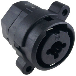 Cliff FC2440 XLR Connector Vertical Socket 3-Pin Black 6.35 mm Stereo Plug