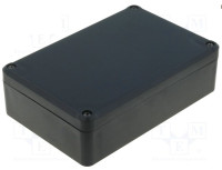 KM-76 Obudowa z tworzywa KM76 wymiary: 120x80x36mm - pełna - hermetyczna - czarna - ABS