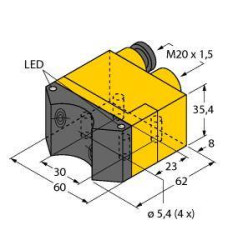 Turck Czujnik indukcyjny nie podtynkowy NI4-DSU35TC-2ADZ30X2