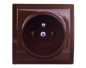 BIS Gniazdo pojedyncze z/u brązowe GN-1BZ/24