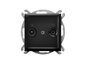 ARIA Gniazdo antenowe RTV zakończeniowe 10dB czarny metalik GPA-10UPZ/m/33 OSPEL