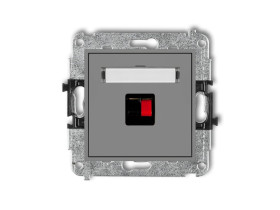 MINI Gniazdo głośnikowe pojedyncze szary mat 27MGG-1 KARLIK