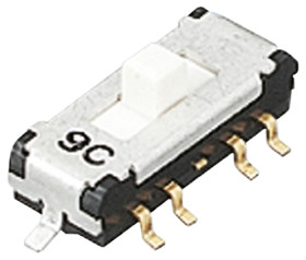 Przełącznik suwakowy, DP3T, montaż PCB, 100 mA przy 12 V DC, -40 → +85°C, Nidec Components
