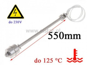 Czujniki poziomu wody; + 125 °C; 230V; L= 550mm