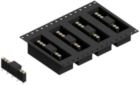 Socket header, 9 pole, pitch 2.54 mm, angled, BL15SMD0439BTR