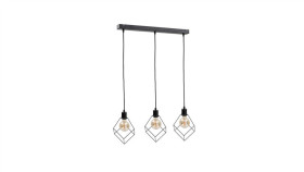 Lampa Wisząca Loftowa 3Xe27 Ruben Black