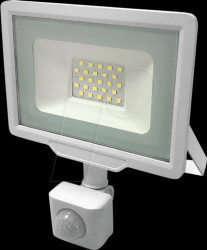 5936 LED floodlight, 30 W, 2400 lm, 6000 K, IP65, white, with sensor
