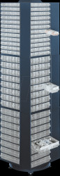 137447 Empty RAACO revolving tower for 12 drawer cabinets