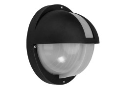 Oprawa EMI, LED, 12W, 4000K, 1200lm, czarna-polipropylen, klosz matowy-poliwęglan, IP44, IK10, osłona A21205CZ-MP