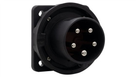 Wtyk Siłowy Tablicowy Odbiornikowy 63A 5P 380V-415V /Fe/ Ip67 Czarny