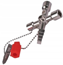 Klucz uniwersalny 9w1 do szafek rozdzielnic obudowy wielofunkcyjny SCHMITH