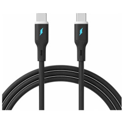 Akyga AK-USB-67 USB cable USB-C® plug, USB-C® plug 1 m Black