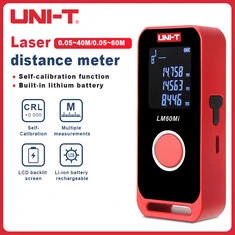 UNI-T LM40Mi/LM60Mi Mini Przenośny Laserowy Miernik Odległości Zasilany Akumulatorem 40m/60m Elektroniczny Miernik Rzędnych