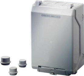 Obudowa pusta KG nieprzezr. IP 66 przy zast. dławnic AKM 168x253x115 KG 9002 IN 33001001
