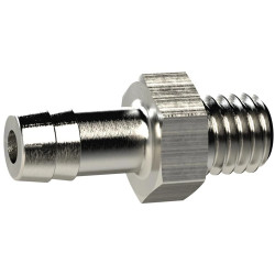 Screw-in hose nozzle, L 14 mm, 25 bar, brass, nickel-plated, for hose, 135339