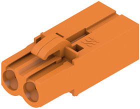 Pin header, 2 pole, pitch 5.08 mm, straight, orange, 1610490000