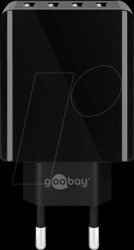 44953 USB charger, 5 V, 2 A, 4-way, black