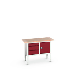 Stół warsztatowy szer. 600mm maks. obciążenie: 75kg Stół do przechowywania Stal dł. 1250mm wys. 930mm