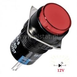 Przełącznik stabilny okrągły czerwony, 12V