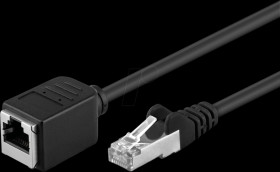 91885 CAT.5e F/UTP Extension, black, 10m