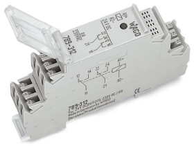 Moduł przekaźnika 24V dc WAGO DPDT 8A Szyna DIN bieguny 2