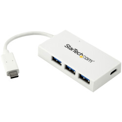 StarTech.com HB30C3A1CFBW 4 Port USB C Hub with 1x USB-C &amp; 3x USB-A Ports (Supe