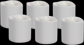 64603 Akku-LED-Teelichter mit Timer, 6er-Set