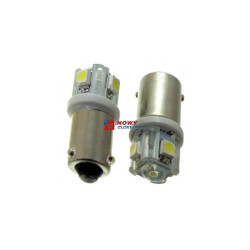 Dioda LED BA9S 1+4SMD W 12V asymetryczna BAX9S-09-W biała