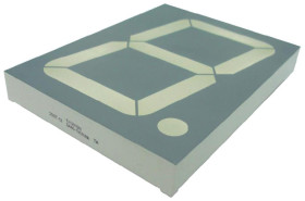 Wyświetlacz diodowy LED 7-segmentowy 10-znakowy ze wspólną anodą 450 mcd, Żółty 101mm Kingbright