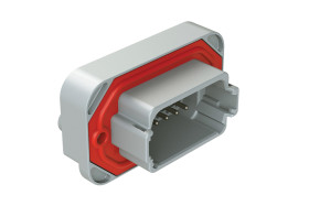 Złącze samochodowe 12-pinowe Amphenol Industrial 2-rzędowe Męski 13A AT Montaż na kołnierzu Złącze samochodowe