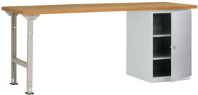 System banków komercyjnych COMBI model 8 z masywną płytą podstawy, szer. X gł. X wys. = 1500 x 700 x 840 mm Manuflex WC5