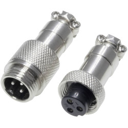 Pollin 453547 DIN Connector Set 3 Pins Plug and Socket