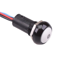 IPR3FAD7/1L0G APEM Green LED Round Momentary NO Prewired Push Button Switch SPST IP67