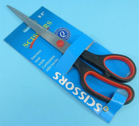 NOŻYCZKI 9,5' 240mm GUMOWANA RĄCZKA