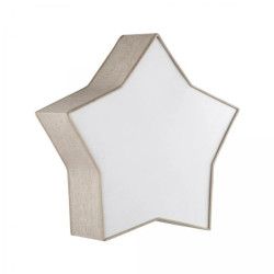Lampa sufitowa plafon kolor lniany gwiazdka STAR LINEN 2xE27 5958 TK Lighting