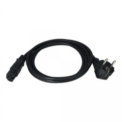 Kabel zasilający OMY do serwera z wtyczką IEC C15 10A czarny 1,8m