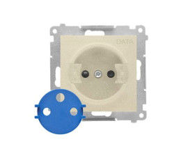 SIMON 55 Gniazdo DATA z kluczem uprawniającym 16 A 250 V szybkozłącza szampański mat TGD1CZ.01/144 KONTAKT SIMON