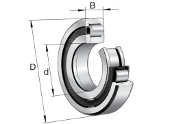 Łożysko wałeczkowe-cylindryczne Ø wew: 45mm Ø zew: 85mm Cylindryczne szerokość 23mm FAG