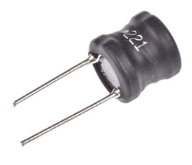 Dławik radialny 220 μH 680mA Promieniowe ±10% Wyprowadzenia promieniowe Q: 40 250mΩ Rdc Ferryt DR