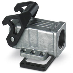 Surface mount housing, size D7, die-cast aluminum, M20, angled, longitudinal bow locking, IP66/IP67, 1419233