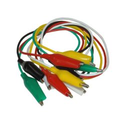 Krokodylki 28mm z przewodem kompl. 5szt / 96-760