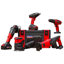Sealey CP20VCOMBO2 CP20V Series 5 x 20V Cordless Tool Combo - 2 Batteries
