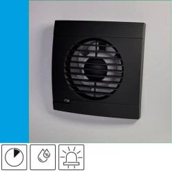 Wentylator domowy Aero RS100HT Onyx czujnik wilgotności z opóźnieniem czasowym, kontrolka LED, fi 100 mm, kolor czarny
