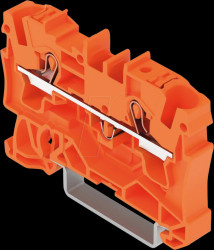 2204-1202 2-wire feed-through terminal, with pusher 4 mm², orange